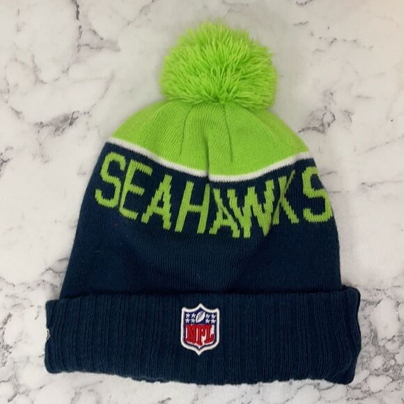 NFL Seattle Seahawks Pom Winter Hat Beanie - Picture 2 of 4
